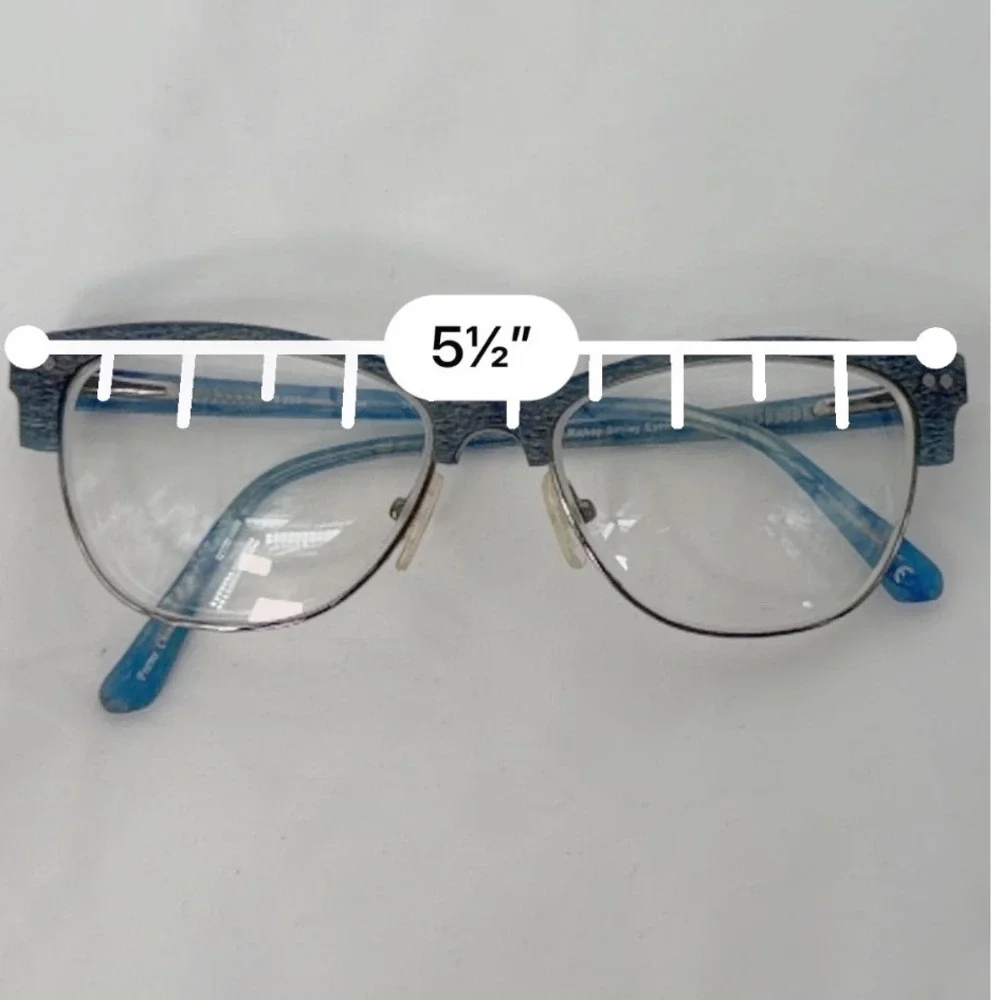 Rickey Smiley Eyewear RS 205 Blue Textured Cat Eye Optical Frames Chic 103-119